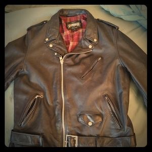 Schott Leather Motorcycle Jacket 100% Cowhide